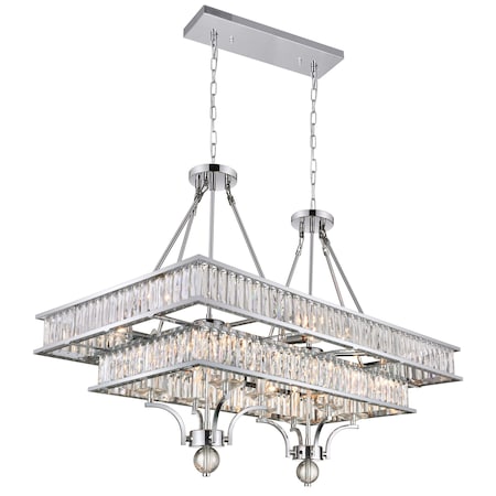 Cwi Lighting Shalia 16 Light Island Chandelier With Chrome Finish 9972P37-16-601